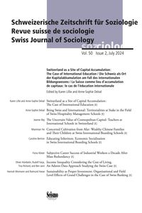 Produktbild: Schweizerische Zeitschrift f&uuml;r Soziologie