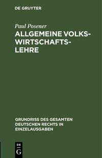 Produktbild: Allgemeine Volkswirtschaftslehre