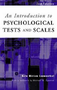 Produktbild: Loewenthal, K: An Introduction to Psychological Tests and Sc