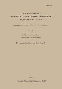 Produktbild: Die Katalytische Aktivierung des Schwefels