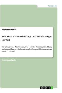 Produktbild: Berufliche Weiterbildung und lebenslanges Lernen