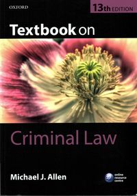 Produktbild: Allen, M: Textbook on Criminal Law