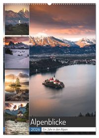 Produktbild: Alpenblicke - Ein Jahr in den Alpen (Wandkalender 2026 DIN A2 hoch), CALVENDO Monatskalender