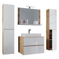Produktbild: 5-tlg. Waschplatz Waschtisch Lendas XL Schublade