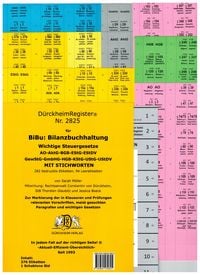Produktbild: D&uuml;rckheimRegister&reg; 2825-BiBu- BilanzSteuerrecht - Wichtige Gesetze MIT STICHWORTEN f&uuml;r deine AO-AktG-BGB-EStG-EStR-GmbHG-HGB- KStG-UStG