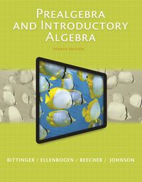 Produktbild: Bittinger, M: Prealgebra and Introductory Algebra