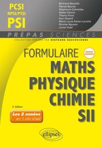 Produktbild: Formulaire PCSI-MPSI-PTSI/PSI - Maths - Physique-chimie - SII - Nouveaux programmes