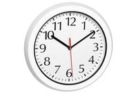 Produktbild: TFA Dostmann 60.3542.02 Funk Wanduhr 30 cm Wei&szlig; Badezimmer-/Feuchtraum geeignet, spritzwassergesch&uuml;tzt