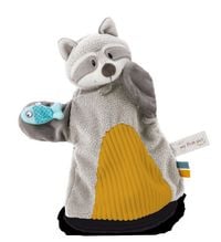Produktbild: Schmusetuch Handpuppe Waschb&auml;r 2in1 26x25cm auf
