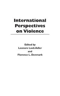 Produktbild: International Perspectives on Violence