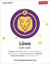 Produktbild: L&ouml;we Sternzeichenkalender 2027 - Tagesabrei&szlig;kalender - Ihr Horoskop f&uuml;r jeden Tag
