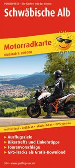 Produktbild: Publicpress Motorradkarte Schw&auml;bische Alb 1:200.000