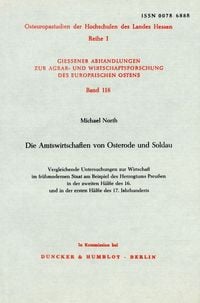 Produktbild: Die Amtswirtschaften von Osterode und Soldau.