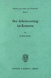Produktbild: Der Arbeitsvertrag im Konzern.