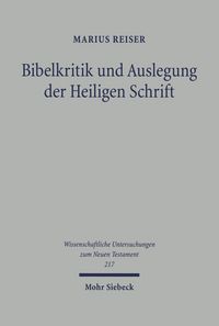 Produktbild: Bibelkritik und Auslegung der Heiligen Schrift