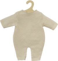 Produktbild: Puppen-Strickstrampler aus 100 % Bio-Baumwolle, ecru, Gr. 28-35 cm