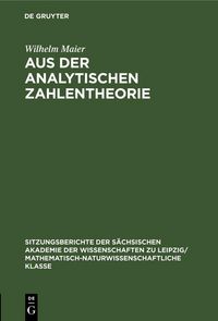 Produktbild: Aus der analytischen Zahlentheorie