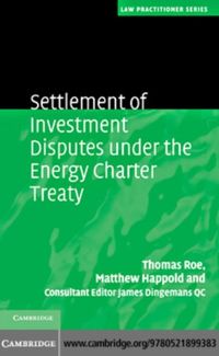 Produktbild: Settlement of Investment Disputes under the Energy Charter Treaty