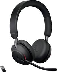 Produktbild: Jabra Evolve2 65 MS On Ear Headset Bluetooth® Stereo Schwarz Lautstärkeregelung, Batterieladeanzeige, Mikrofon-Stummschaltung Telefon