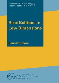 Produktbild: Ricci Solitons in Low Dimensions