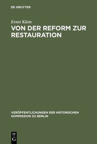 Produktbild: Von der Reform zur Restauration