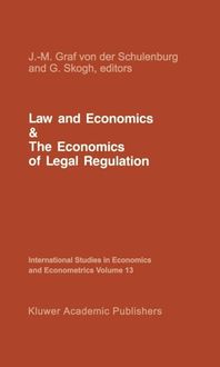Produktbild: Law and Economics and the Economics of Legal Regulation