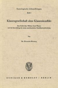 Produktbild: Klassengesellschaft ohne Klassenkonflikt.