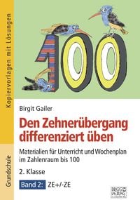 Produktbild: Den Zehner&uuml;bergang differenziert &uuml;ben &ndash; 2. Klasse/Band 2