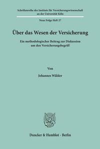 Produktbild: &Uuml;ber das Wesen der Versicherung.