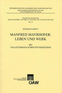 Produktbild: Manfred Mayrhofer: Leben und Werk