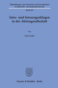 Produktbild: Inter- und Intraorganklagen in der Aktiengesellschaft.