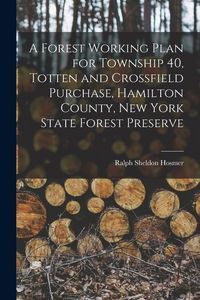 Produktbild: A Forest Working Plan for Township 40, Totten and Crossfield Purchase, Hamilton County, New York State Forest Preserve