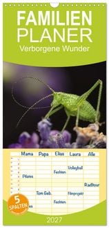 Produktbild: Familienplaner 2027 - Verborgene Wunder mit 5 Spalten (Wandkalender, 21 x 45 cm) CALVENDO