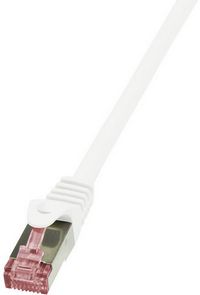 Produktbild: LogiLink CQ2101S RJ45 Patchkabel CAT 6 S/FTP 15.00 m Wei&szlig; Flammwidrig, mit Rastnasenschutz 1 St.