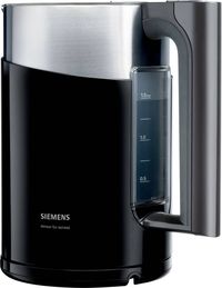 Bild vom Artikel Siemens Hausgeräte TW86103P Wasserkocher schnurlos, Überhitzungsschutz Schwarz, Silber vom Autor 