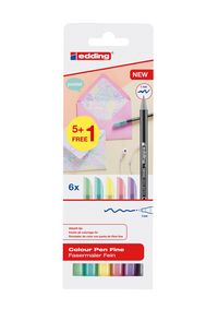 Produktbild: edding Fasermaler Fein 1200 Colour Pen Pastel 6er Set