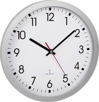 Produktbild: TFA Dostmann 60.3522.02 Funk Wanduhr 30cm x 4.3cm Silber