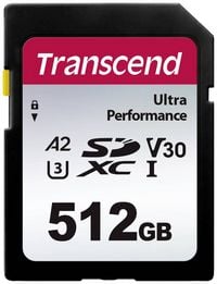 Produktbild: Transcend TS64GSDC340S SDXC-Karte 512GB A1 Application Performance Class, A2 Application Performance Class, v30 Video Speed Class