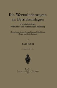 Produktbild: Die Wertminderungen an Betriebsanlagen