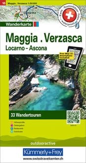 Produktbild: K&uuml;mmerly+Frey Wandertourenkarte 18 Maggia, Verzasca 1:50.000