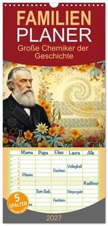 Produktbild: Familienplaner 2027 - Gro&szlig;e Chemiker der Geschichte mit 5 Spalten (Wandkalender, 21 x 45 cm) CALVENDO