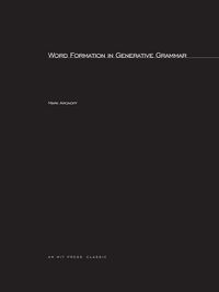 Produktbild: Word Formation in Generative Grammar