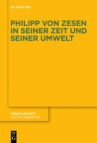 Produktbild: Philipp von Zesen in seiner Zeit und seiner Umwelt