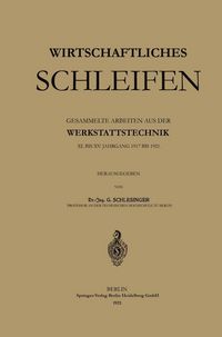Produktbild: Wirtschaftliches Schleifen