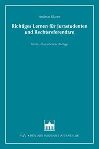 Produktbild: Richtiges Lernen für Jurastudenten und Rechtsreferendare