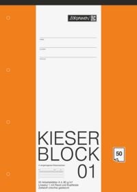 Produktbild: Brunnen KIESER-Block A4 Lineatur 1 mit blauem Rand
