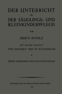 Produktbild: Der Unterricht in der S&auml;uglings- und Kleinkinderpflege