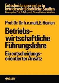 Produktbild: Betriebswirtschaftliche F&uuml;hrungslehre
