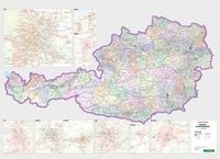 Produktbild: freytag & berndt Plano &Ouml;sterreich Postleitzahlen, in Rolle 1:500.000
