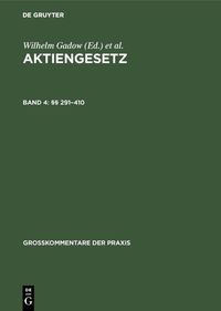 Produktbild: Aktiengesetz / &sect;&sect; 291&ndash;410